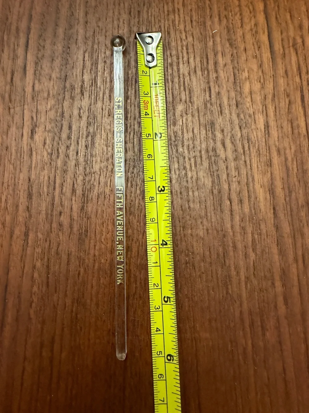 Vintage St Regis Sheraton New York City Fifth Ave Swizzle Stick Cocktail Stir